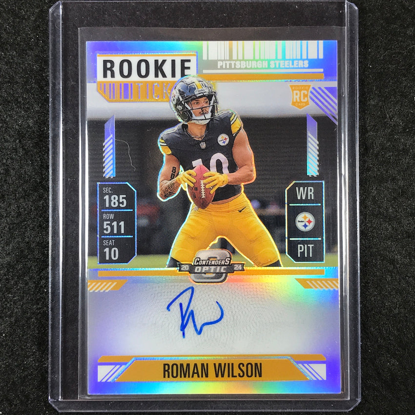 2024 Contenders Optic Football ROMAN WILSON RPS Rookie Ticket Auto Silver #124