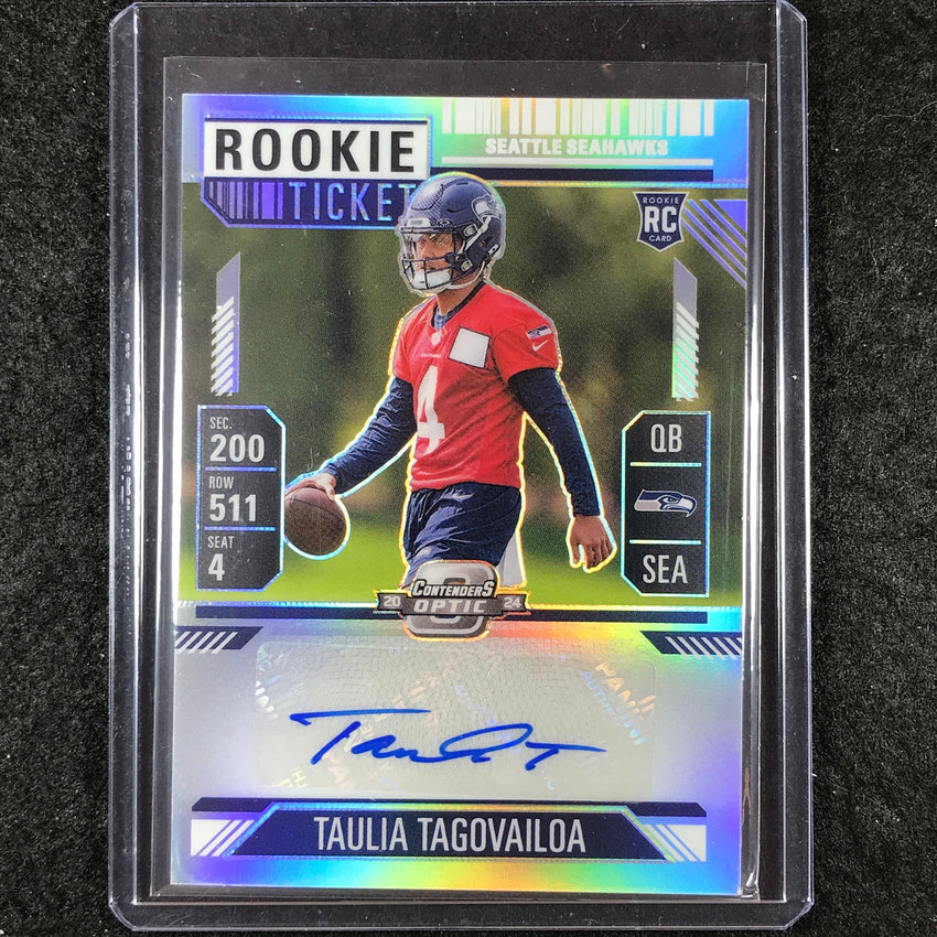 2024 Contenders Optic Football TAULIA TAGOVAILOA Rookie Ticket Auto Silver #143
