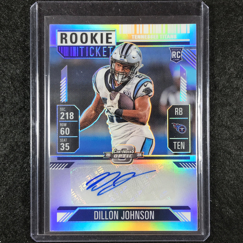 2024 Contenders Optic Football DILLON JOHNSON Rookie Ticket Auto Silver #151