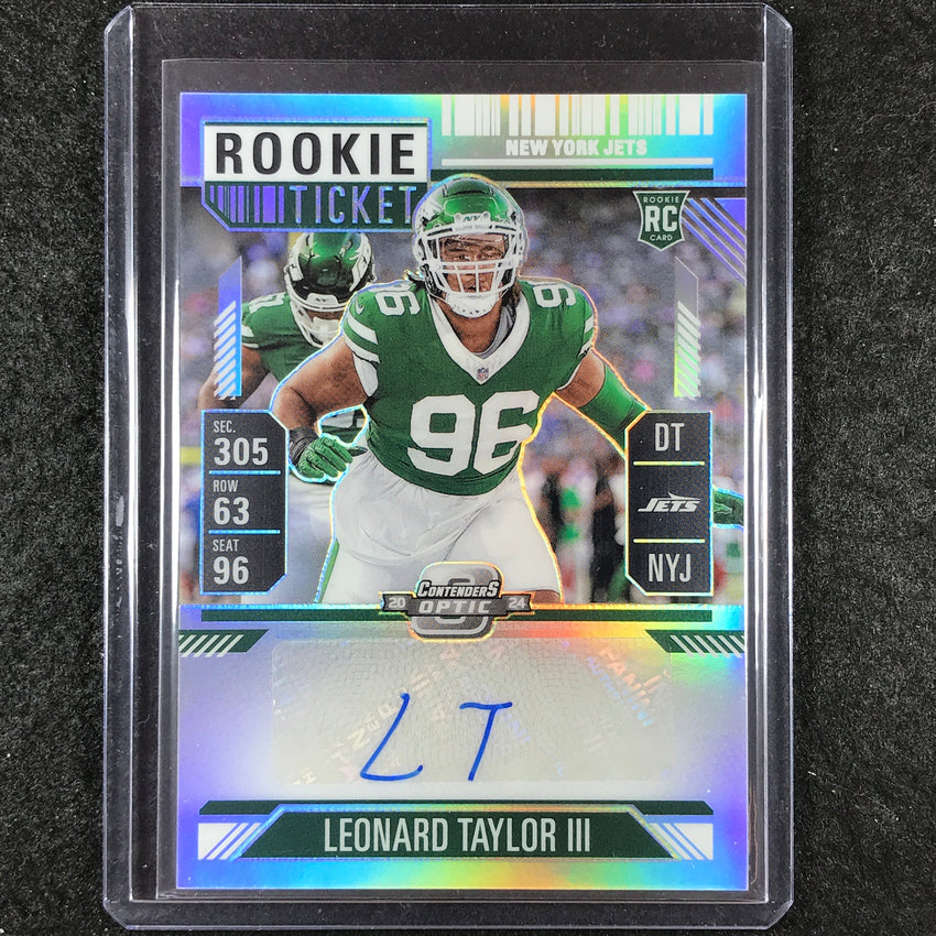 2024 Contenders Optic Football LENARD TAYLOR III Rookie Ticket Auto Silver #155