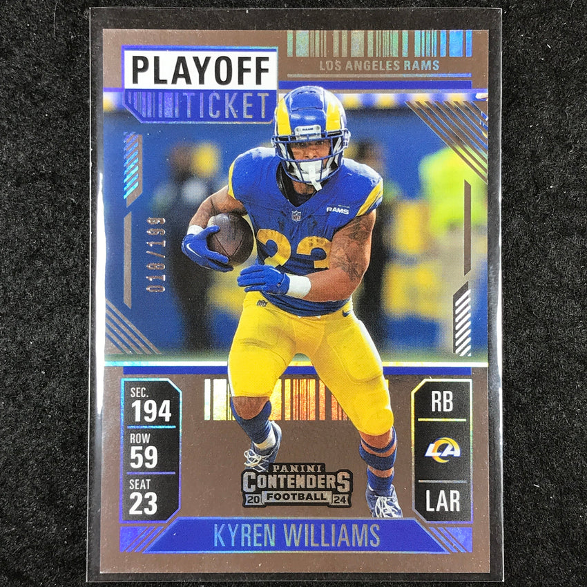 2024 Contenders Football KYREN WILLIAMS Playoff Ticket 18/199 #60