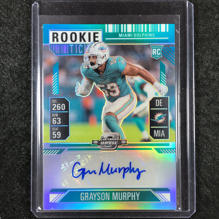 2024 Contenders Optic Football GRAYSON MURPHY Rookie Ticket Auto Teal 88/99 #198