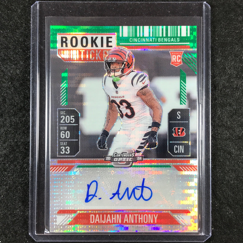 2024 Contenders Optic DAIJAHN ANTHONY Rookie Ticket Auto Green Pulsar 9/30 #190