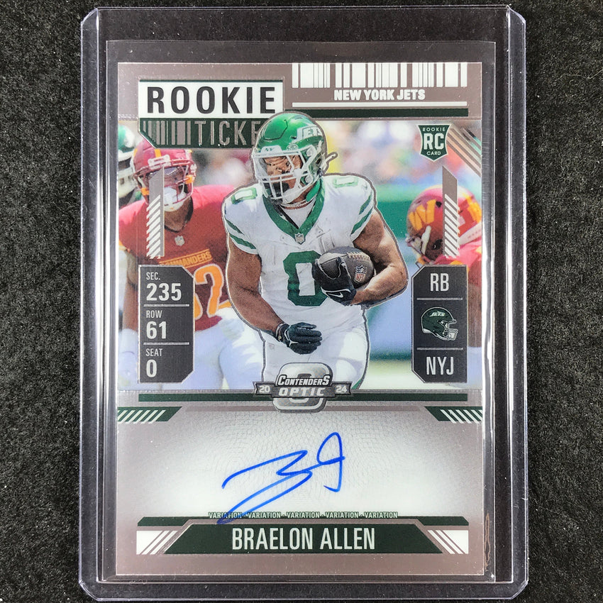 2024 Contenders Optic BRAELON ALLEN RPS Rookie Ticket Auto Variation Base #115
