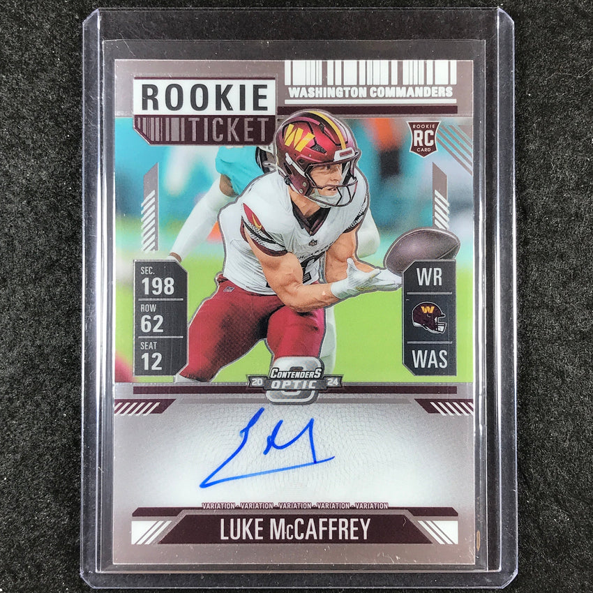 2024 Contenders Optic LUKE MCCAFFREY RPS Rookie Ticket Auto Variation Base #121