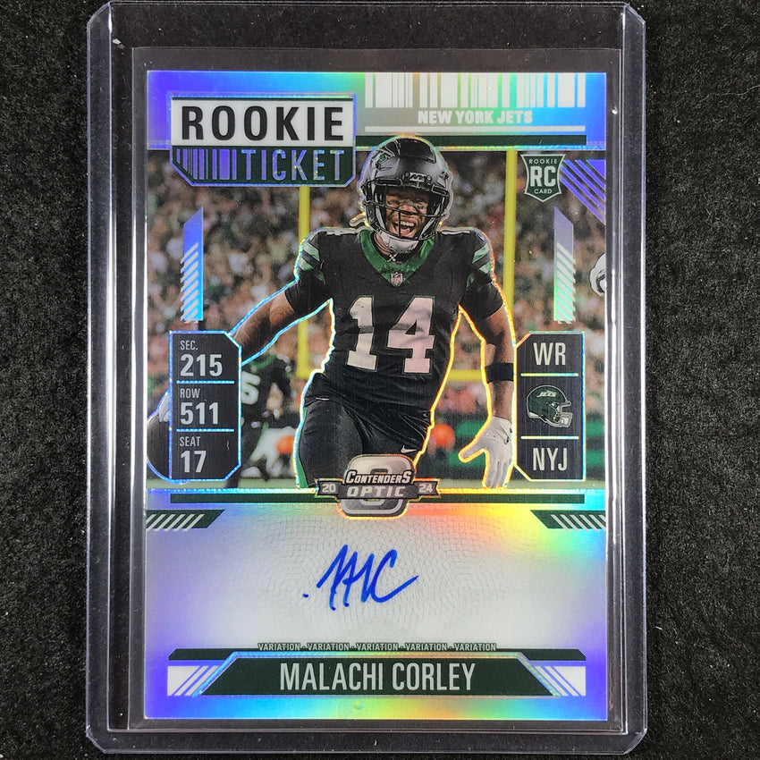 2024 Contenders Optic MALACHI CORLEY Rookie Ticket Auto Variation Silver #111
