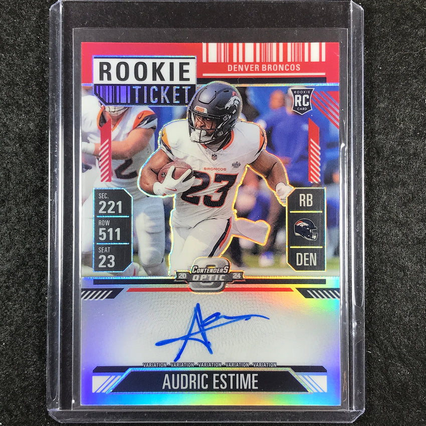 2024 Contenders Optic AUDRIC ESTIME RPS Rookie Ticket Auto Variation Red 5/99