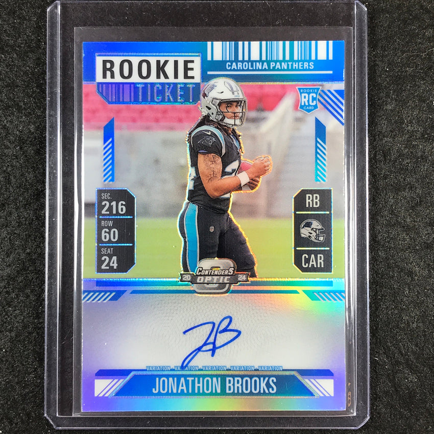 2024 Contenders Optic JONATHON BROOKS Rookie Ticket Auto Variation Teal 58/75