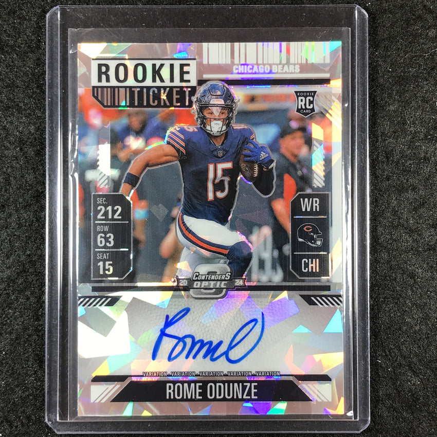 2024 Contenders Optic ROME ODUNZE Rookie Ticket Auto Variation Cracked Ice 19/22