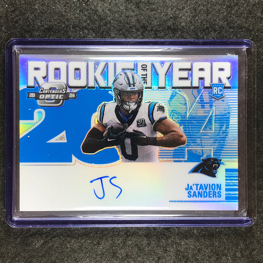 2024 Contenders Optic Football JA'TAVION SANDERS Rookie of the Year Auto 84/99