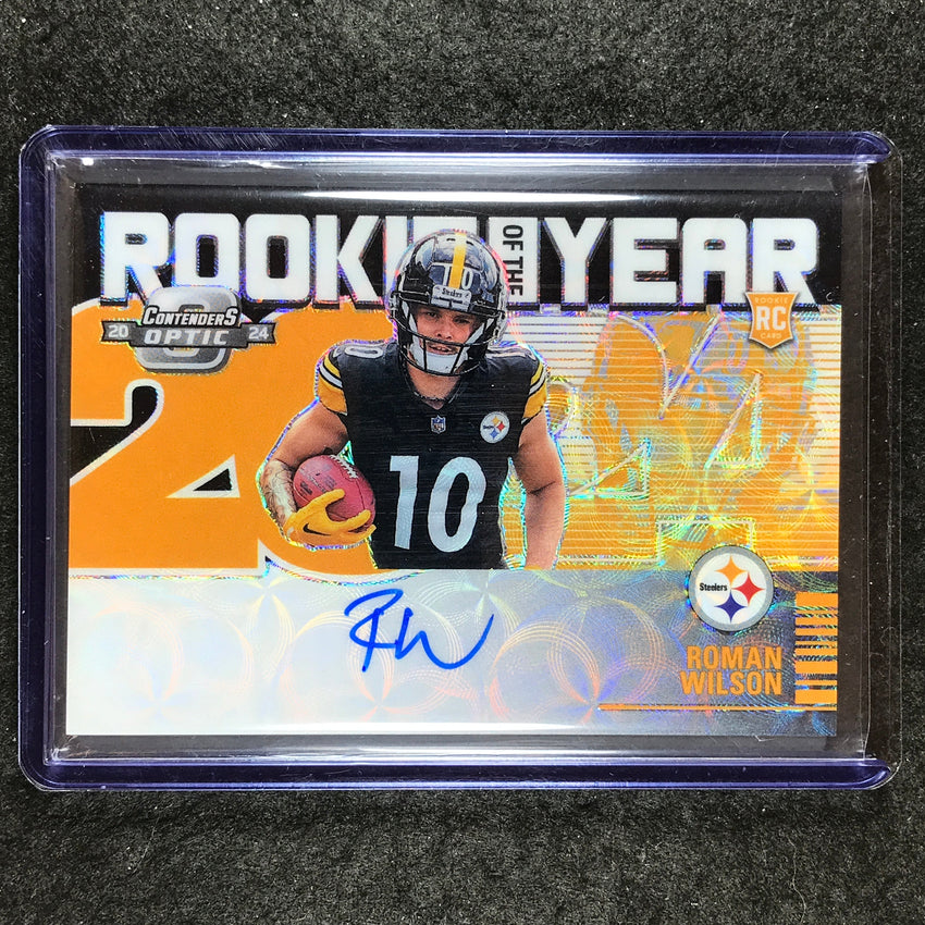 2024 Contenders Optic Football ROMAN WILSON Rookie of the Year Auto Black 8/25