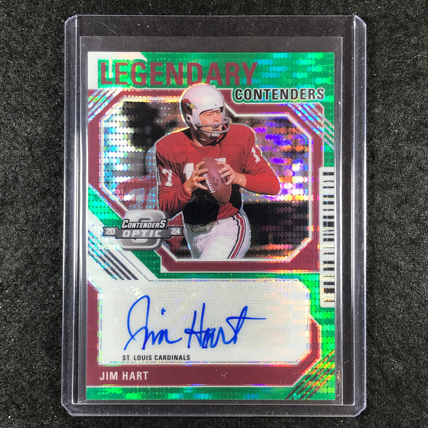 2024 Contenders Optic Football JIM HART Legendary Contenders Auto Green 27/30