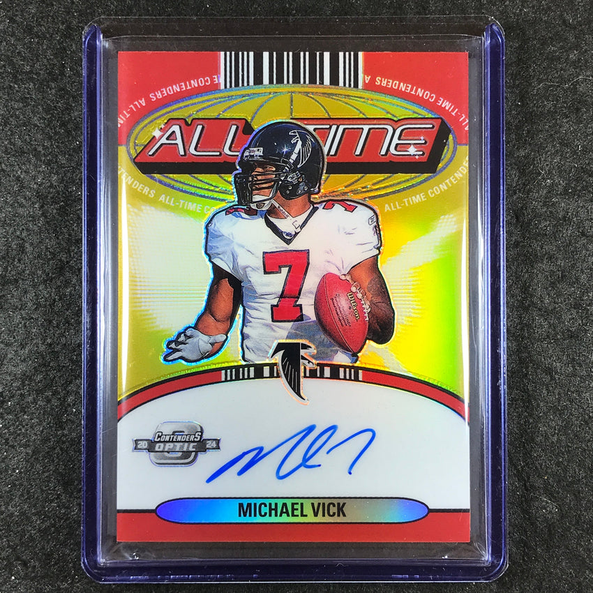 2024 Contenders Optic Football MICHAEL VICK All-Time Contenders Auto Gold 9/10