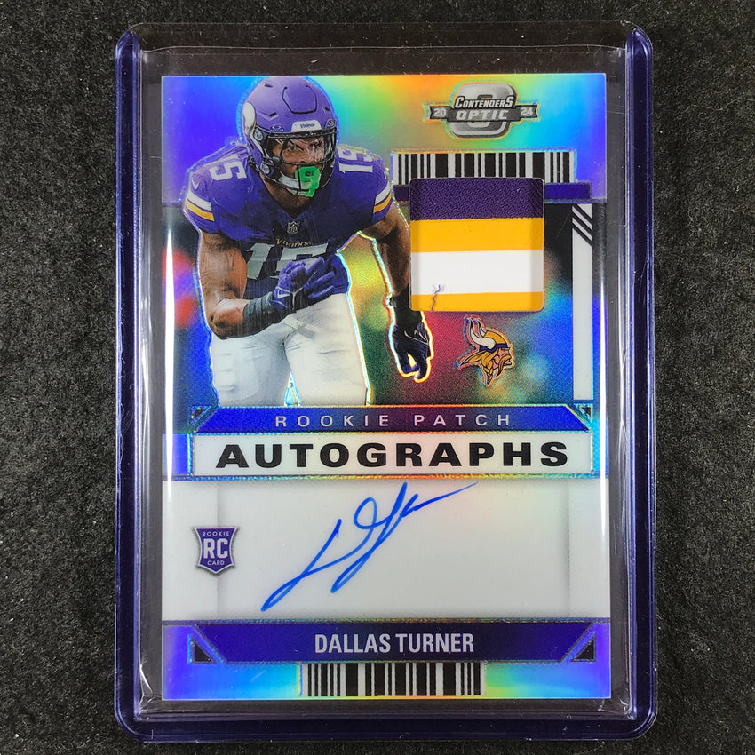 2024 Contenders Optic Football DALLAS TURNER Rookie Patch Auto Silver 58/75