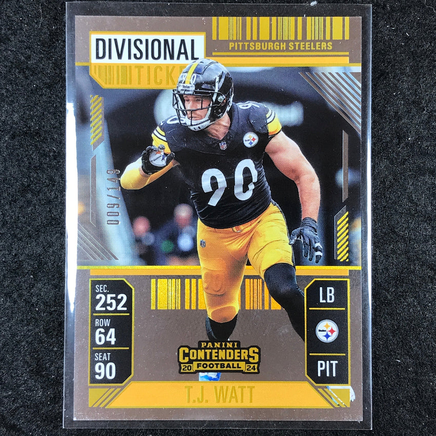 2024 Contenders Football T.J. WATT Divisional Ticket 9/149 #83