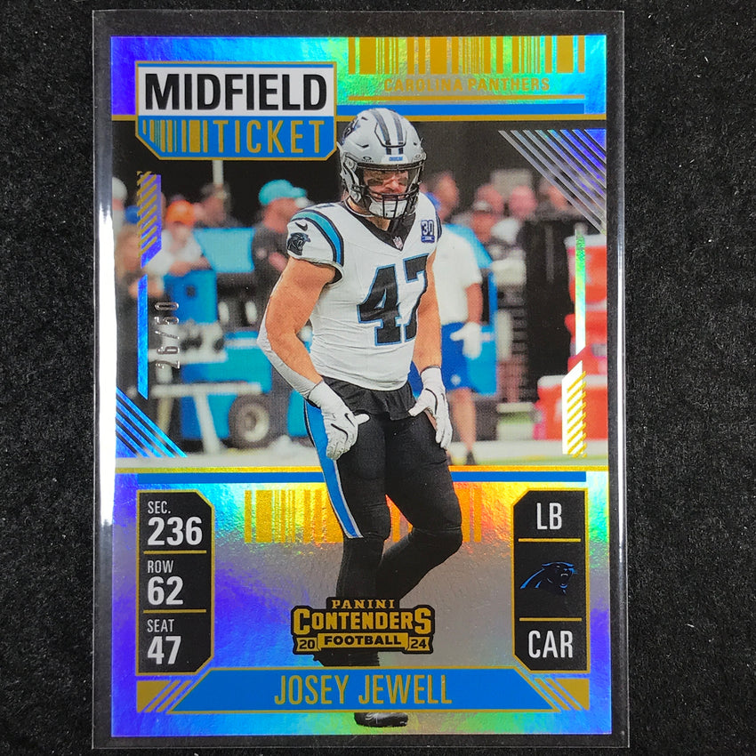 2024 Contenders Football JOSEY JEWELL Midfield Ticket 26/50 #13