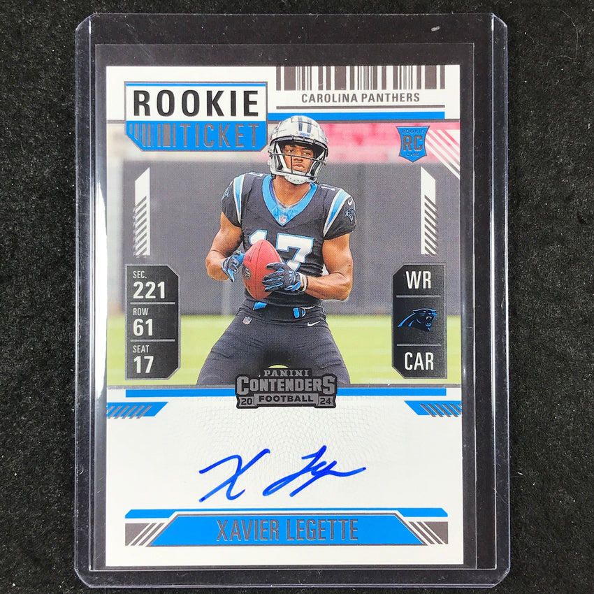 2024 Contenders Football XAVIER LEGETTE RPS Rookie Ticket Auto Base #107