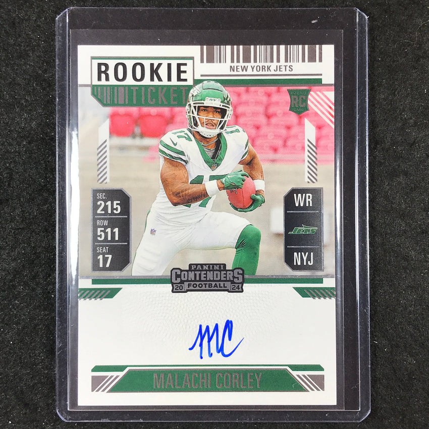 2024 Contenders Football MALACHI CORLEY RPS Rookie Ticket Auto Base #111