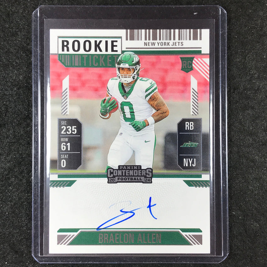 2024 Contenders Football BRAELON ALLEN RPS Rookie Ticket Auto Base #115