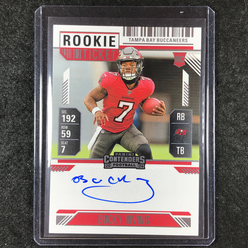 2024 Contenders Football BUCKY IRVING RPS Rookie Ticket Auto Base #122