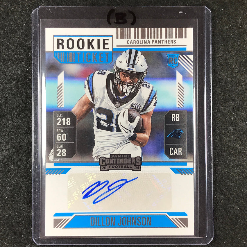 2024 Contenders Football DILLON JOHNSON Rookie Ticket Auto Base #151 (B)