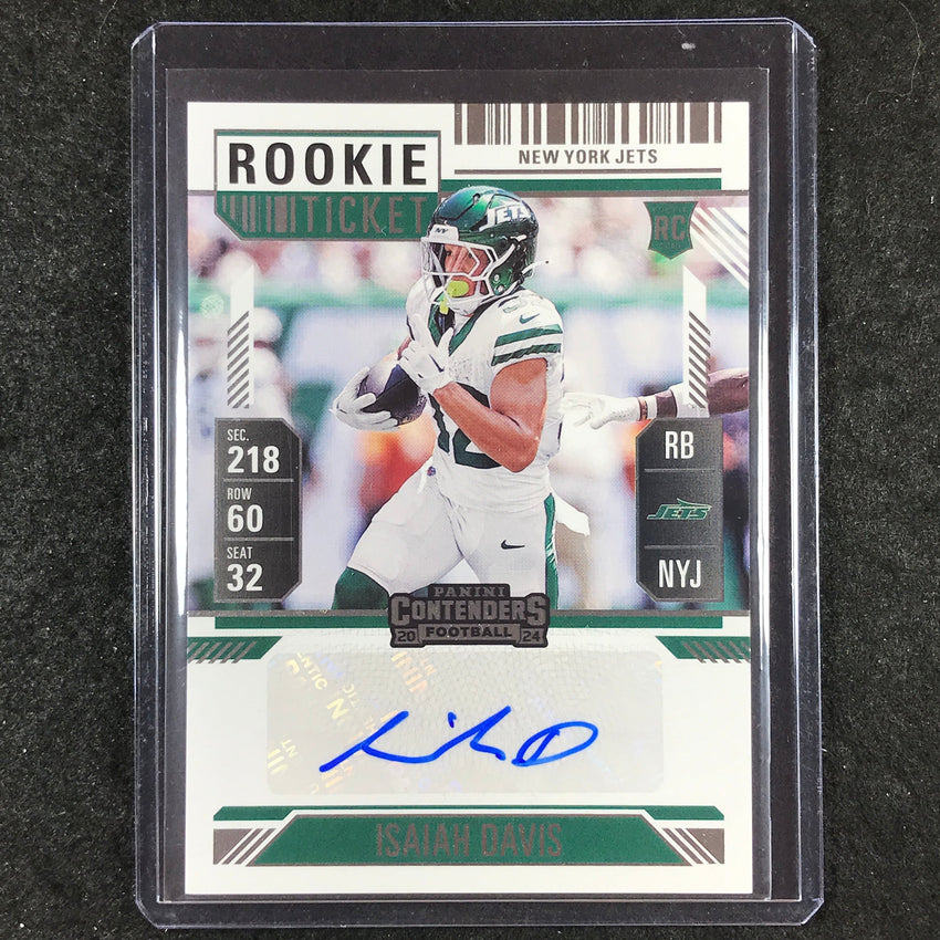 2024 Contenders Football ISAIAH DAVIS Rookie Ticket Auto Base #176