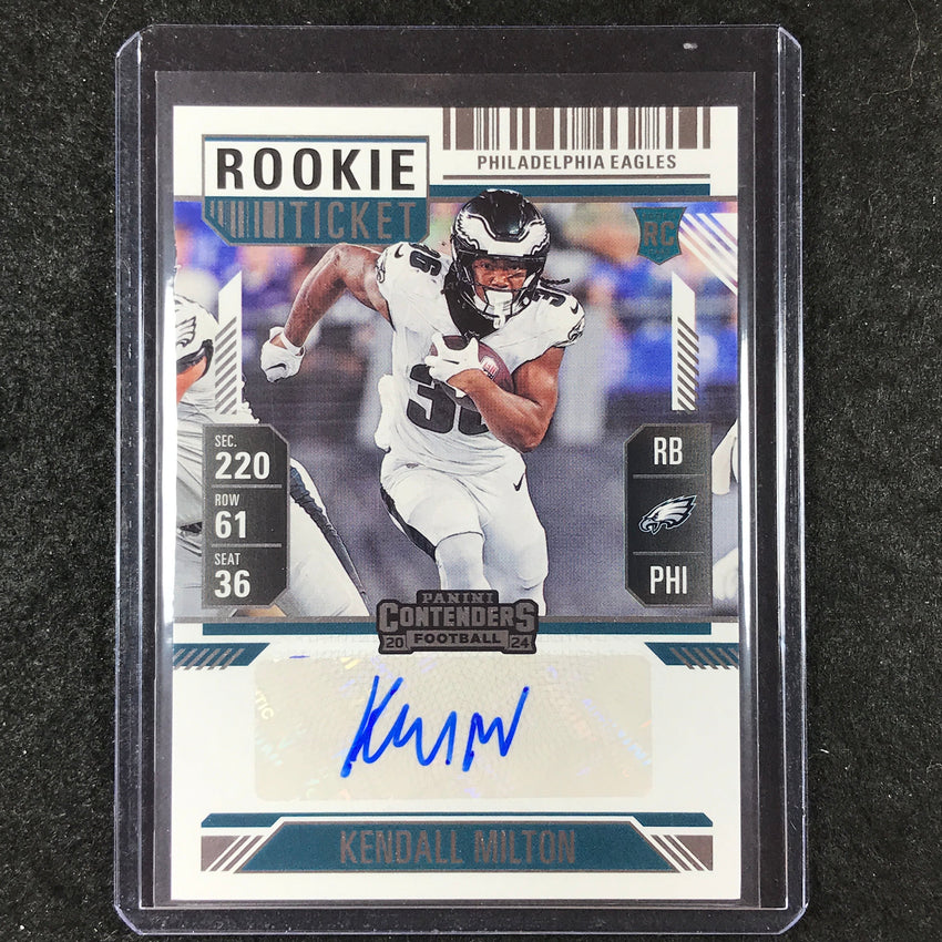 2024 Contenders Football KENDALL MILTON Rookie Ticket Auto Base #177