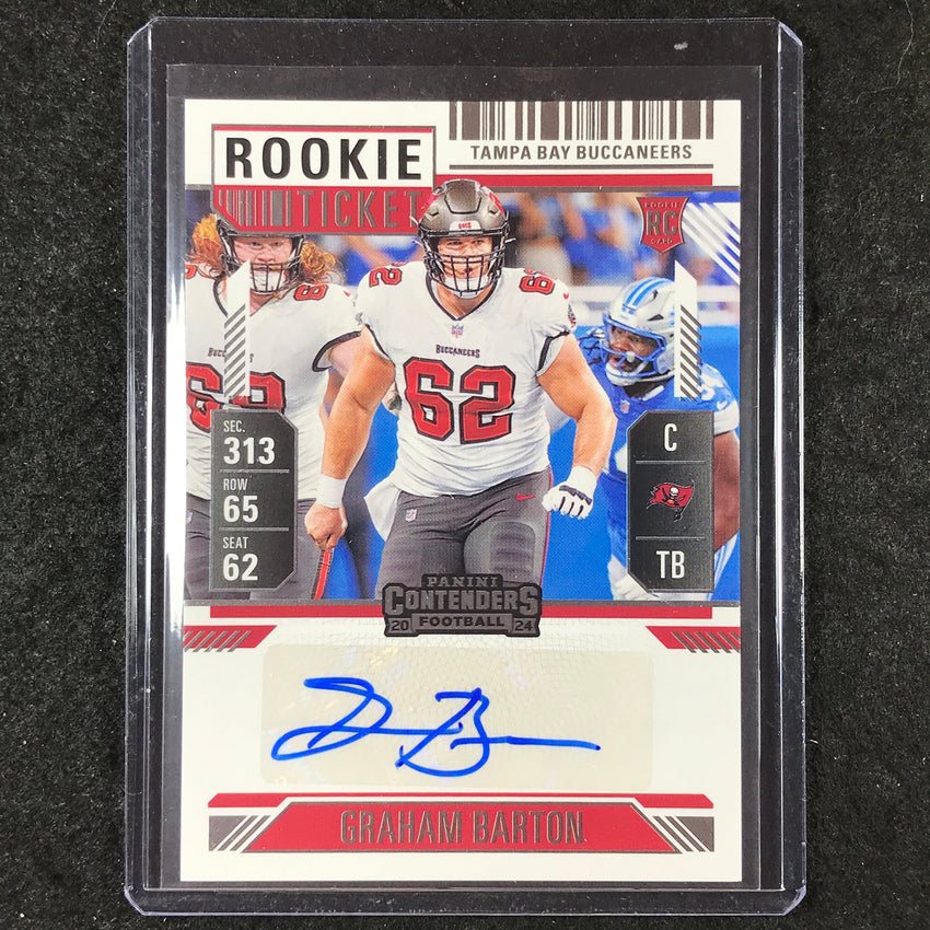 2024 Contenders Football GRAHAM BARTON Rookie Ticket Auto Base #182