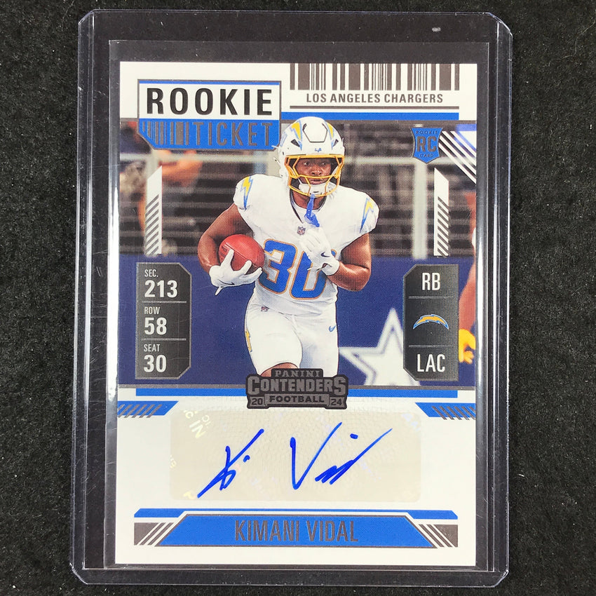 2024 Contenders Football KIMANI VIDAL Rookie Ticket Auto Base #188