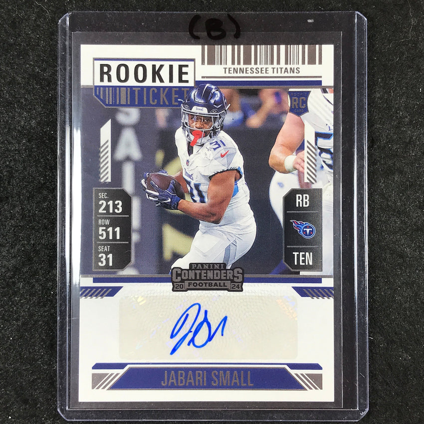2024 Contenders Football JABARI SMALL Rookie Ticket Auto Base #201 (B)