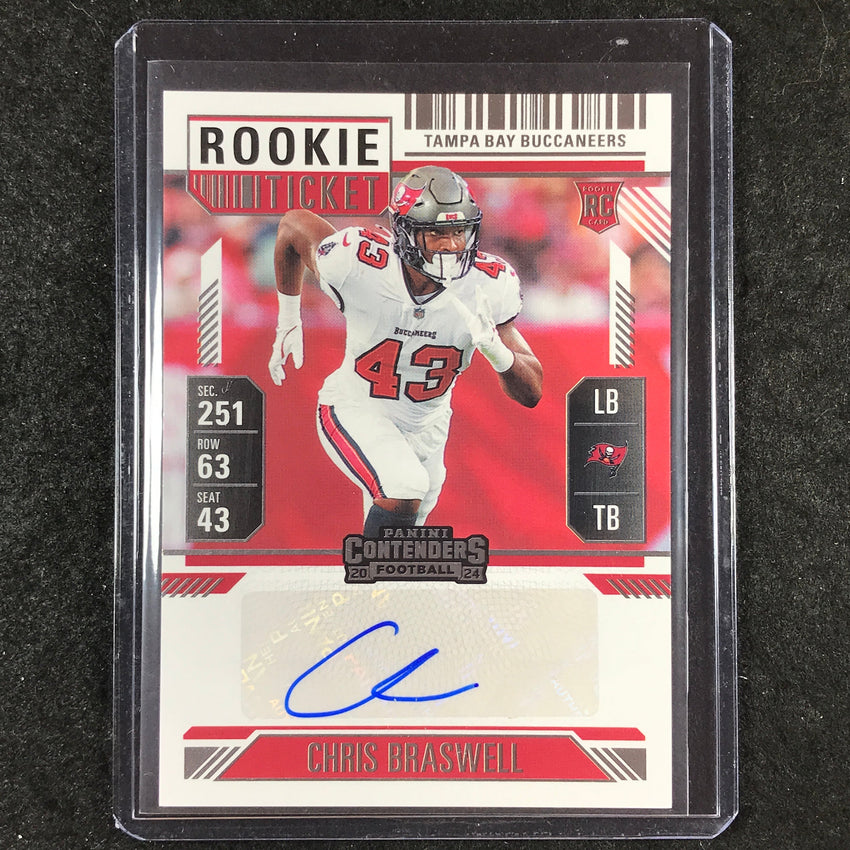 2024 Contenders Football CHRIS BRASWELL Rookie Ticket Auto Base #202