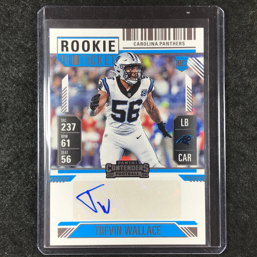 2024 Contenders Football TREVIN WALLACE Rookie Ticket Auto Base #205