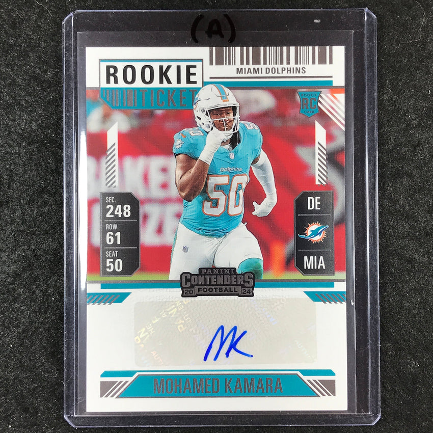 2024 Contenders Football MOHAMED KAMARA Rookie Ticket Auto Base #206 (A)