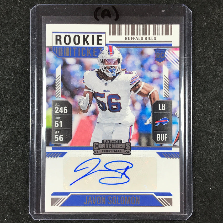 2024 Contenders Football JAVON SOLOMON Rookie Ticket Auto Base #211 (A)