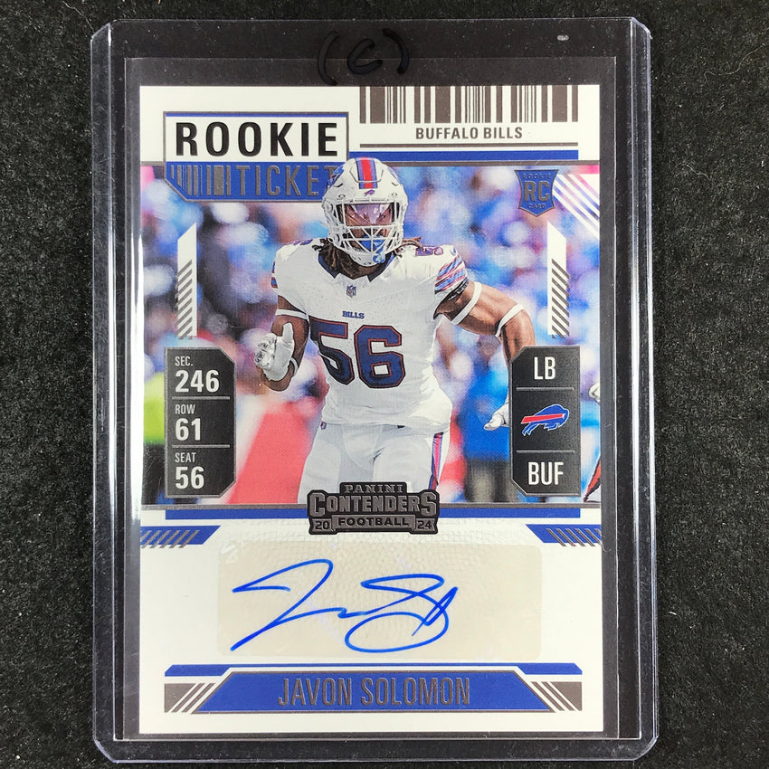 2024 Contenders Football JAVON SOLOMON Rookie Ticket Auto Base #211 (C)