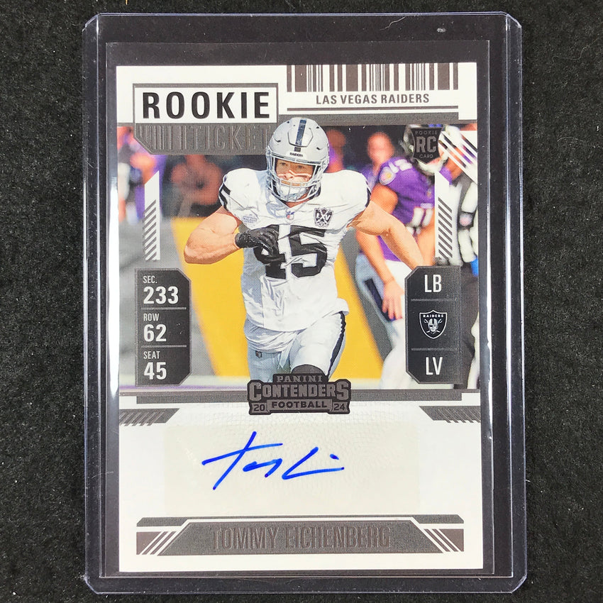 2024 Contenders Football TOMMY EICHENBERG Rookie Ticket Auto Base #214