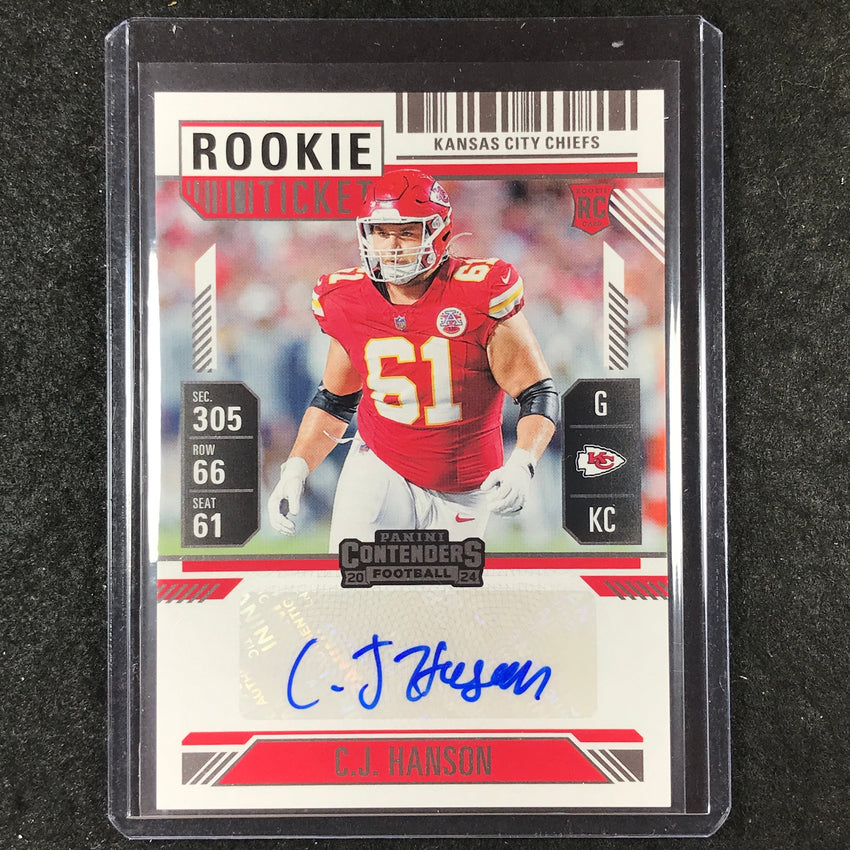 2024 Contenders Football C.J. HANSON Rookie Ticket Auto Base #234