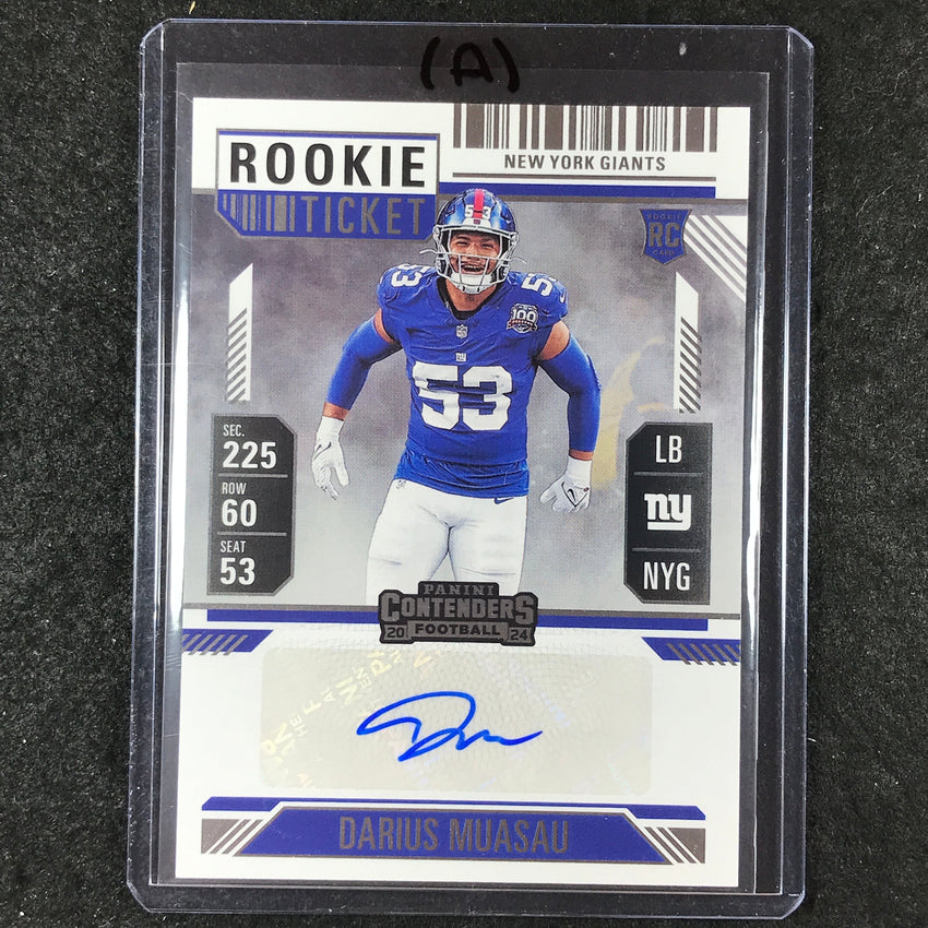 2024 Contenders Football DARIUS MUASAU Rookie Ticket Auto Base #237 (A)