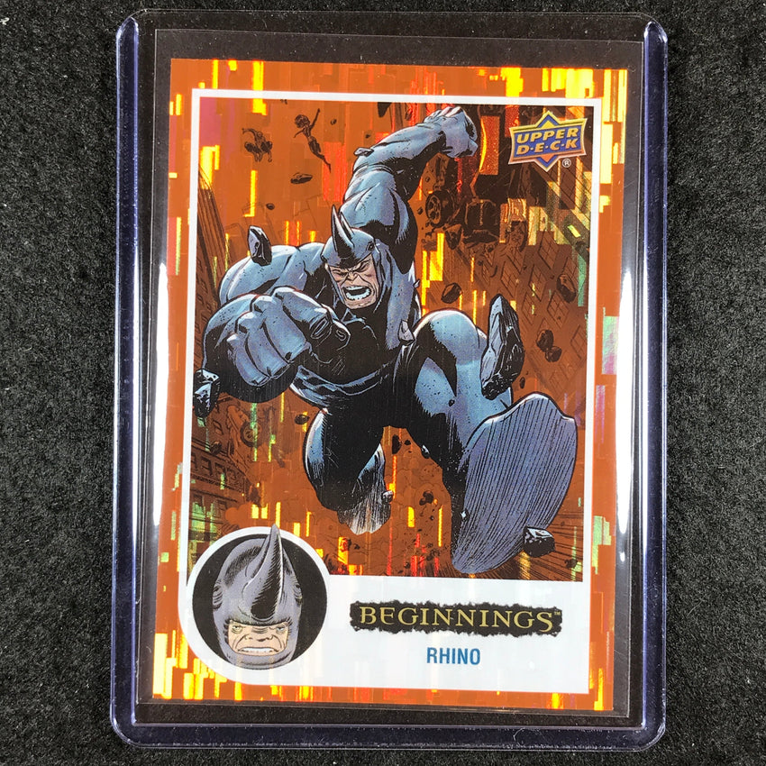 2024 Marvel Beginnings Vol. 2 Series 2 RHINO Base Orange Bridge /199 #130