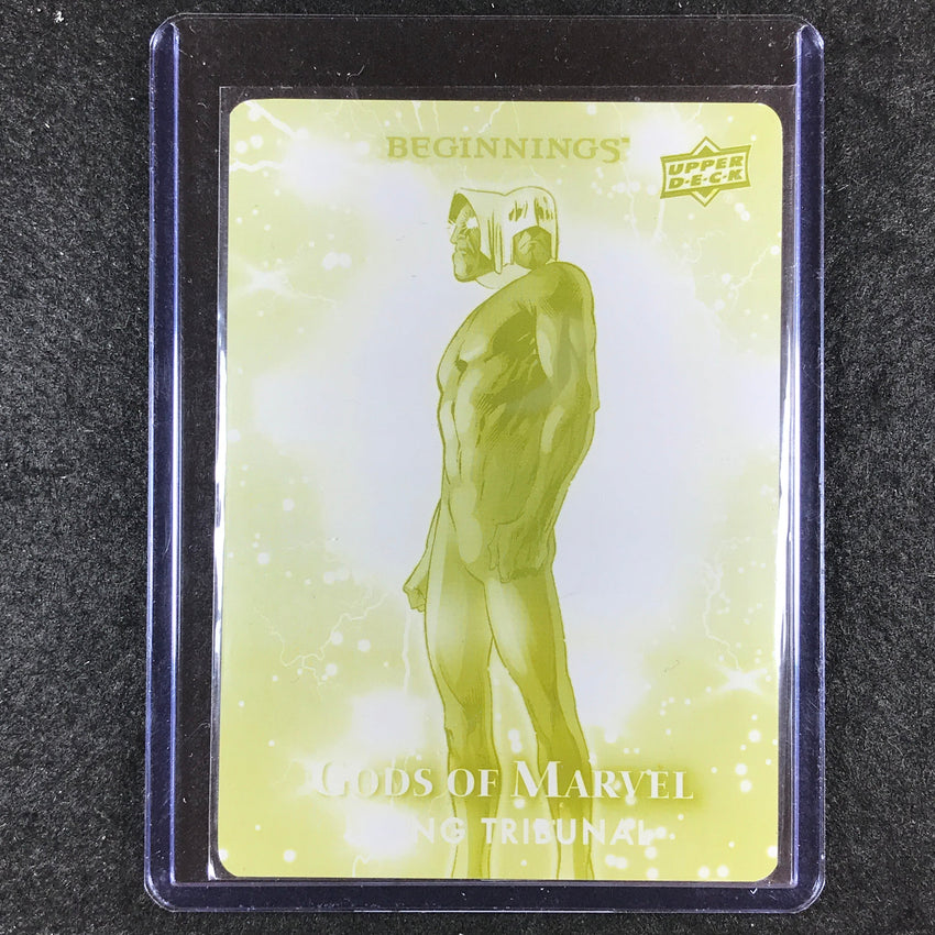 2024 Marvel Beginnings Vol. 2 Series 2 TRIBUNAL Gods Printing Plate Yellow 1/1