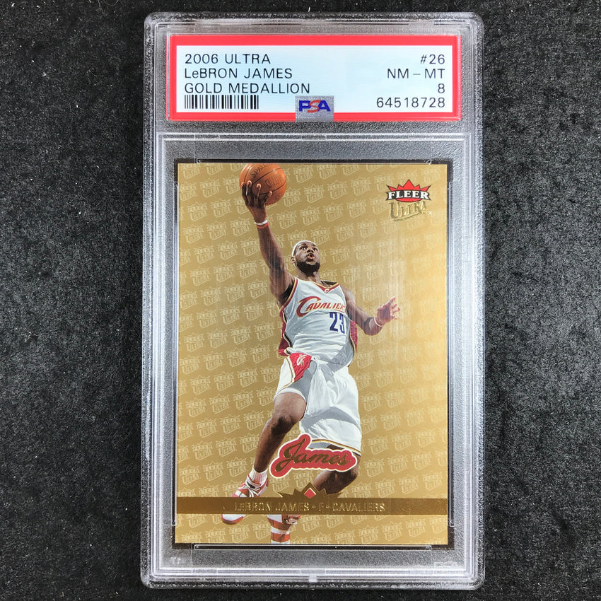 2006 Ultra LEBRON JAMES Gold Medallion #26 PSA 8 (728)