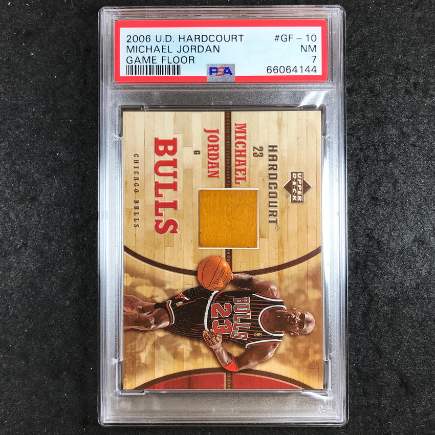 2006 U.D. Hardcourt MICHAEL JORDAN Game Floor Relic #GF-10 PSA 7 (144)