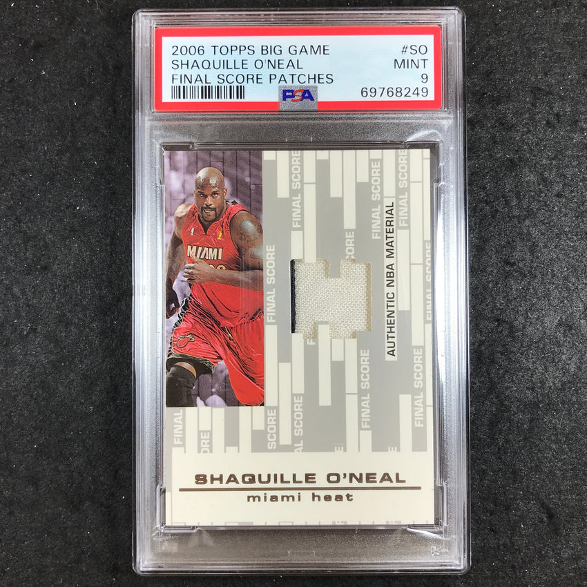2006 Topps Big Game SHAQUILLE O'NEAL Final Score Patches 4/50 #SO PSA 9 (249)