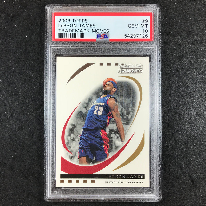 2006 Topps LEBRON JAMES Trademark Moves #9 PSA 10 (126)
