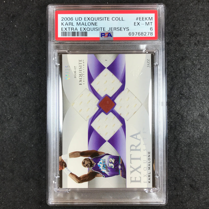 2006 UD Exquisite Collection KARL MALONE Extra Jerseys 4/25 #EEKM PSA 6 (278)