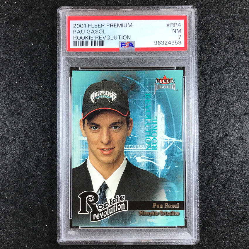 2001 Fleer Premium PAU GASOL Rookie Revolution #RR4 PSA 7 (953)