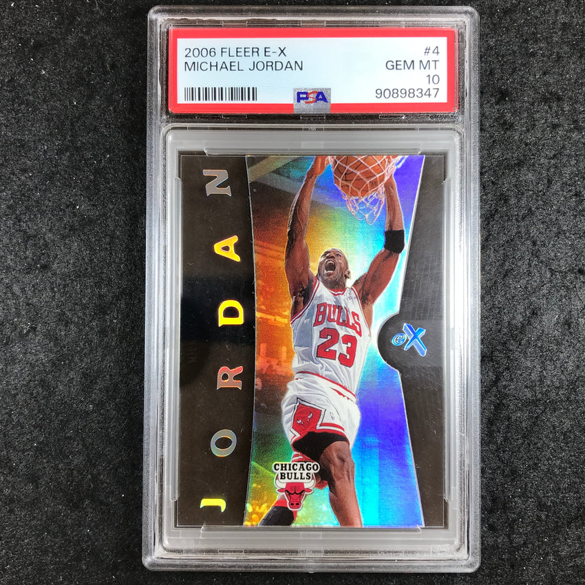 2006 Fleer E-X MICHAEL JORDAN #4 PSA 10 (347)