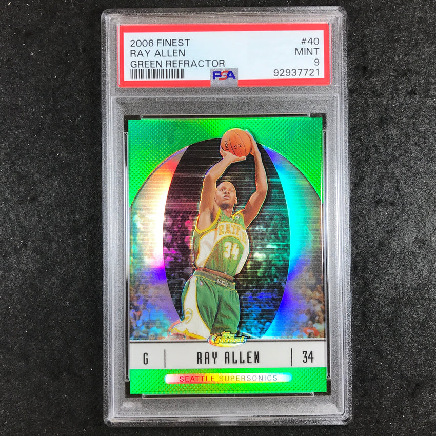 2006 Finest RAY ALLEN Green Refractor 190/199 #40 PSA 9 (721)
