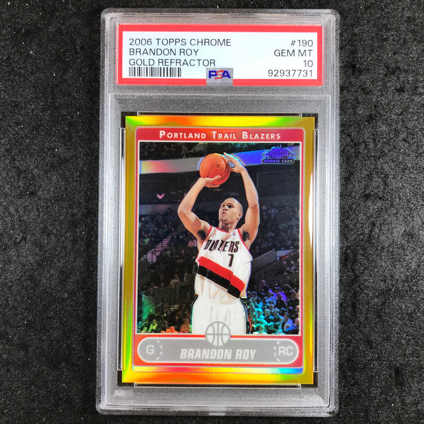 2006 Topps Chrome BRANDON ROY Rookie Gold Refractor 22/25 PSA 10 (731)