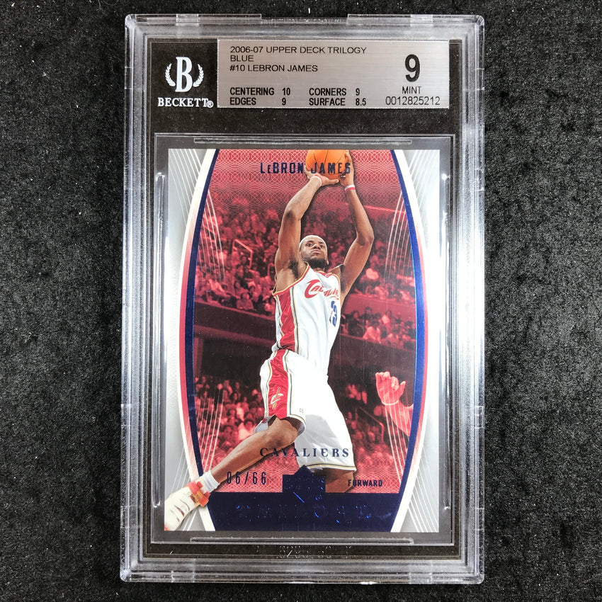 2006-07 Upper Deck Trilogy LEBRON JAMES Blue 6/66 #10 BGS 9 (212)